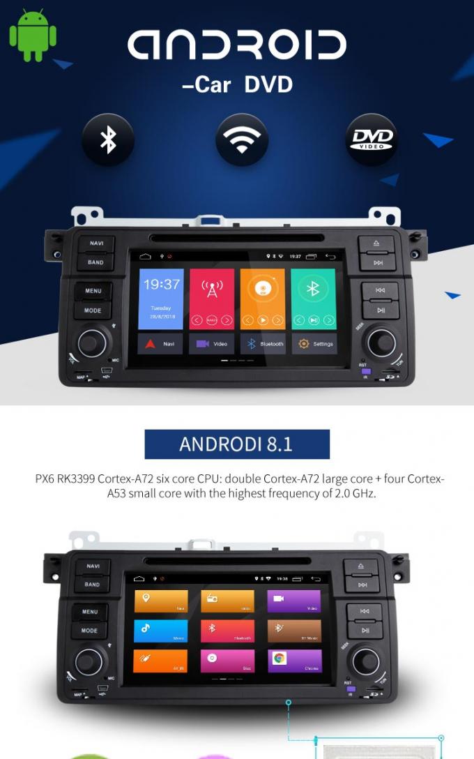 Андроид 8,1 ДВД-плеера БМВ ГПС стерео автомобиля аудио с радио МП3 МП5 до полудня ФМ