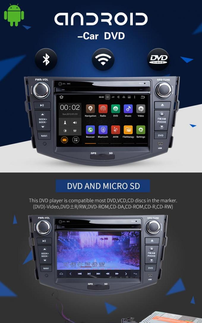 ДВД-плеер автомобиля Тойота андроида 7,1 с связью зеркала Гпс Вифи стерео аудио