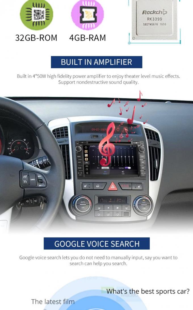 Навигация Гпс игрока автомобильного радиоприемника андроида КИА емкостная и экран мультитач